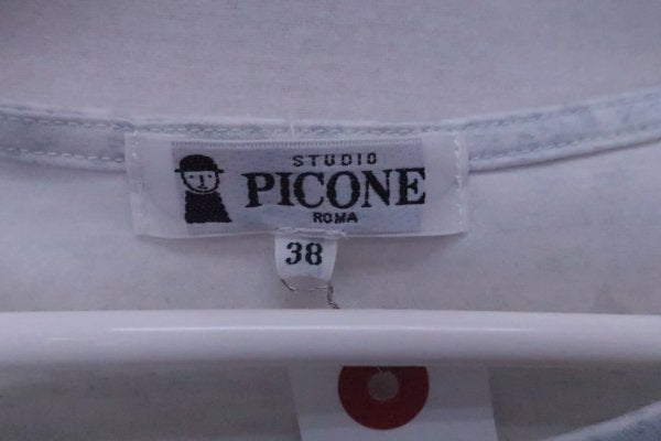 PICONE CLUB(ピコネクラブ) ノースリーブロングアンダーシャツ グレー青 レディース 38 B