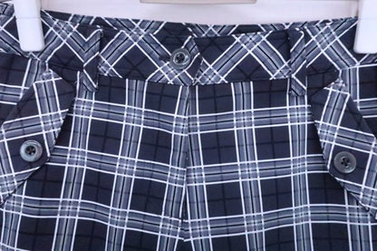 【美品】Callaway(キャロウェイ) パンツ 白黒チェック柄 レディース SS 241-221940 ゴルフウェア 2208-0093 中古