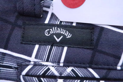 【美品】Callaway(キャロウェイ) パンツ 白黒チェック柄 レディース SS 241-221940 ゴルフウェア 2208-0093 中古
