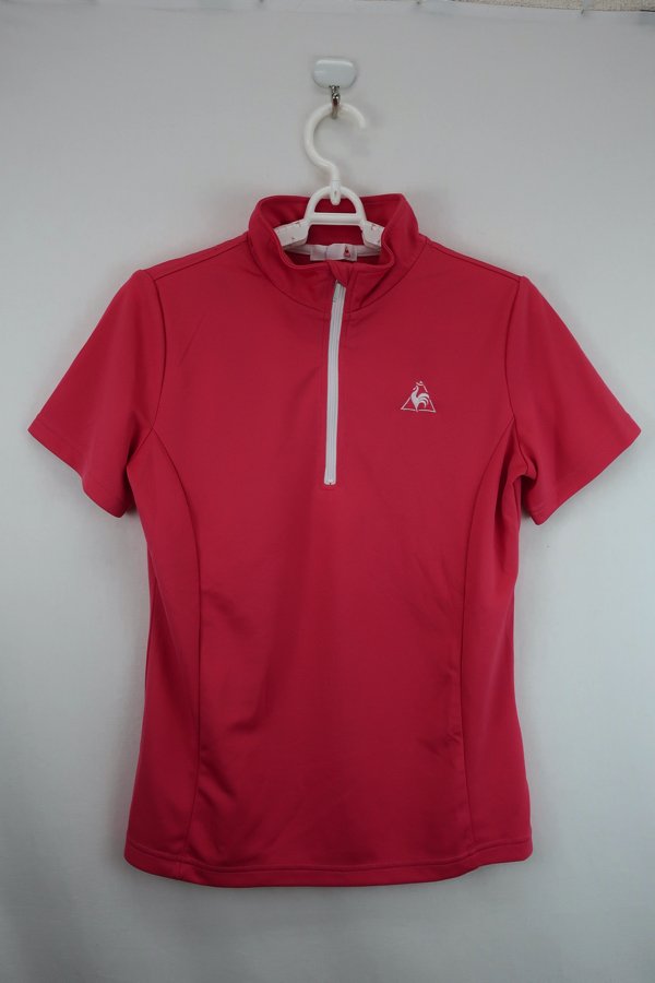 le coq sportif(ルコックスポルティフ) ハーフジップシャツ ピンク レディース M ゴルフウェア 2210-0137 中古