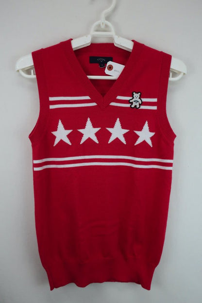 Callaway(キャロウェイ) ニットベスト 赤 レディース S 241-7161804 ゴルフウェア 2211-0042 中古