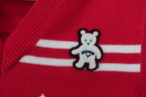 Callaway(キャロウェイ) ニットベスト 赤 レディース S 241-7161804 ゴルフウェア 2211-0042 中古