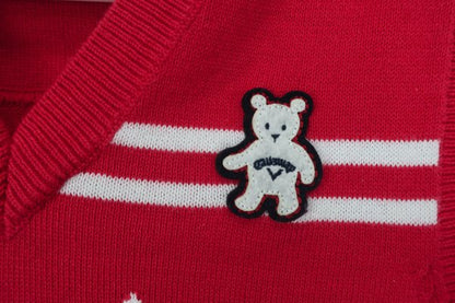 Callaway(キャロウェイ) ニットベスト 赤 レディース S 241-7161804 ゴルフウェア 2211-0042 中古