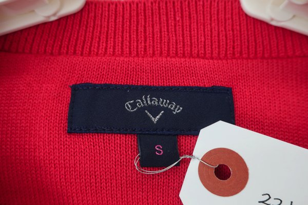 Callaway(キャロウェイ) ニットベスト 赤 レディース S 241-7161804 ゴルフウェア 2211-0042 中古
