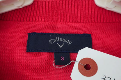 Callaway(キャロウェイ) ニットベスト 赤 レディース S 241-7161804 ゴルフウェア 2211-0042 中古
