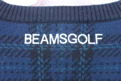 BEAMS GOLF(ビームスゴルフ) ベスト 紺チェック レディース M A