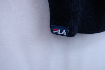 FILA GOLF(フィラゴルフ) ハーフジップニットブルゾン 黒赤 レディース M A