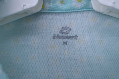 kissmark(キスマーク) ポロシャツ 緑花柄 レディース M ゴルフウェア 2212-0202 中古