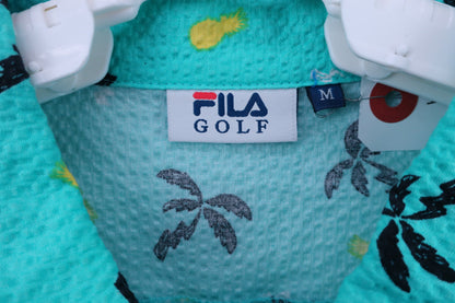 【超美品】FILA GOLF(フィラゴルフ) ポロシャツ ターコイズブルー レディース M ゴルフウェア 2212-0203 中古