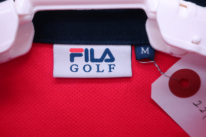 【美品】FILA GOLF(フィラゴルフ) ポロシャツ 赤 レディース M ゴルフウェア 2212-0204 中古