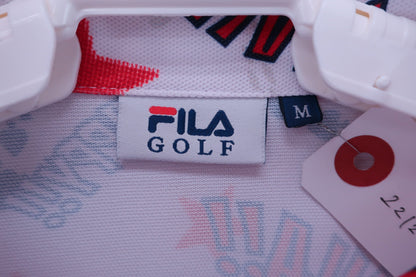 【美品】FILA GOLF(フィラゴルフ) ポロシャツ 白 レディース M ゴルフウェア 2212-0205 中古