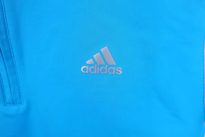 adidas(アディダス) 半袖ハーフジップシャツ 水色 メンズ M/M N