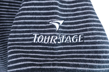 TOURSTAGE(ツアーステージ) 長袖ポロシャツ 黒ボーダー メンズ M A