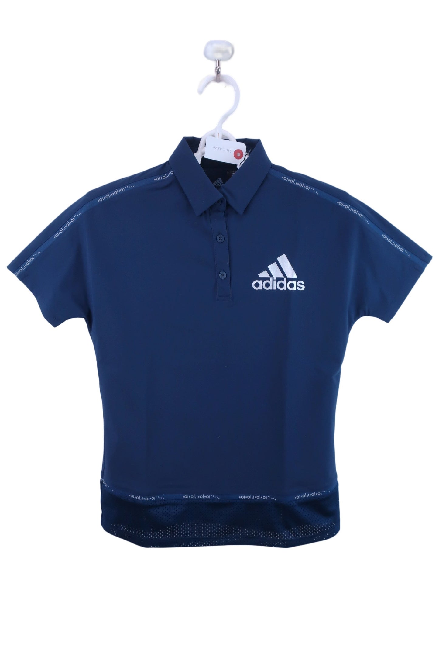 【未使用品】adidas(アディダス) ポロシャツ 紺 レディース S FJ2456 ゴルフウェア 2301-0274 新品