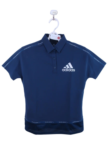 【未使用品】adidas(アディダス) ポロシャツ 紺 レディース S FJ2456 ゴルフウェア 2301-0274 新品