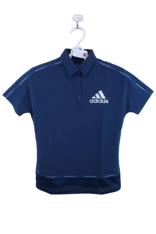 【未使用品】adidas(アディダス) ポロシャツ 紺 レディース S FJ2456 ゴルフウェア 2301-0274 新品