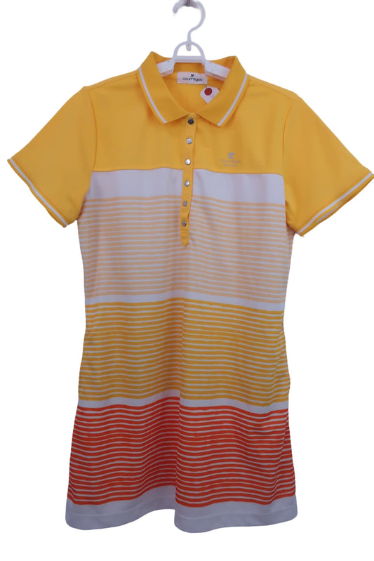 courreges(クレージュ) ワンピース 黄 レディース サイズタグ切断 ゴルフウェア 2301-0308 中古