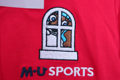 M.U SPORTS(エムユースポーツ) 長袖ポロシャツ 赤 レディース 40 B