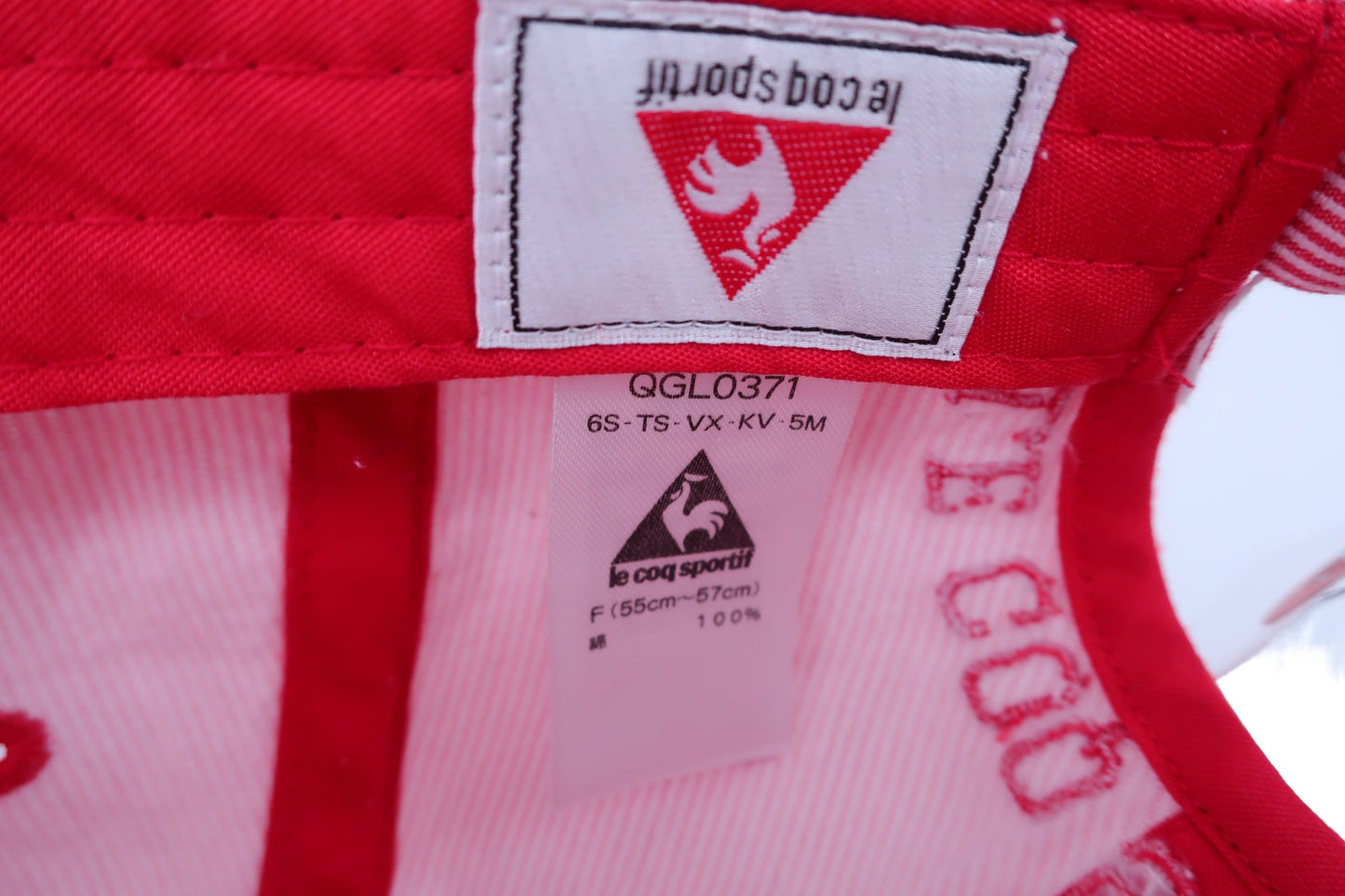 【美品】le coq sportif(ルコックスポルティフ) キャップ 赤 レディース フリーサイズ ゴルフ用品 2301-0326 中古