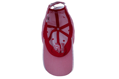 【美品】le coq sportif(ルコックスポルティフ) キャップ 赤 レディース フリーサイズ ゴルフ用品 2301-0326 中古