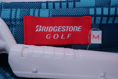 BRIDGESTONE GOLF(ブリヂストンゴルフ) ポロシャツ 青チェック メンズ M B