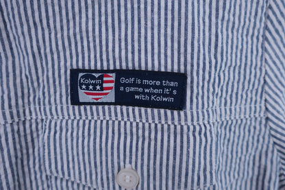 Kolwin(コルウィン) ワンピース(インナーパンツ付き) グレーストライプ メンズ L ゴルフウェア 2302-0073 中古