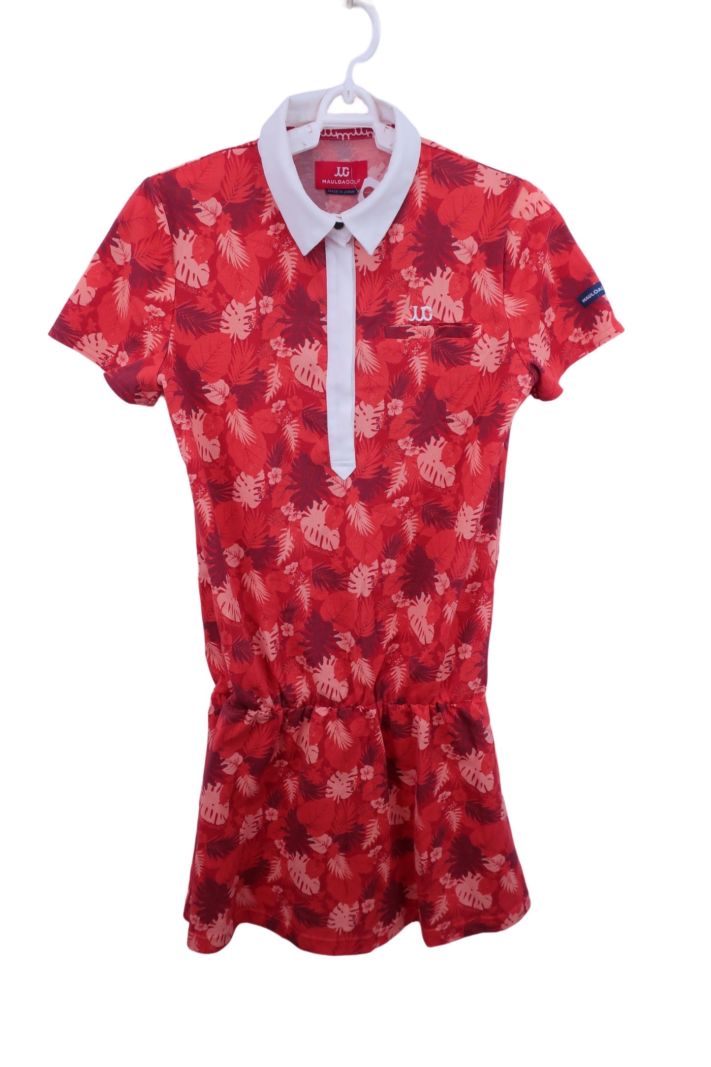 【美品】MAULOA GOLF(マウロアゴルフ) ワンピース 茶ボタニカル レディース S 9351-062-1 ゴルフウェア 2302-0199 中古