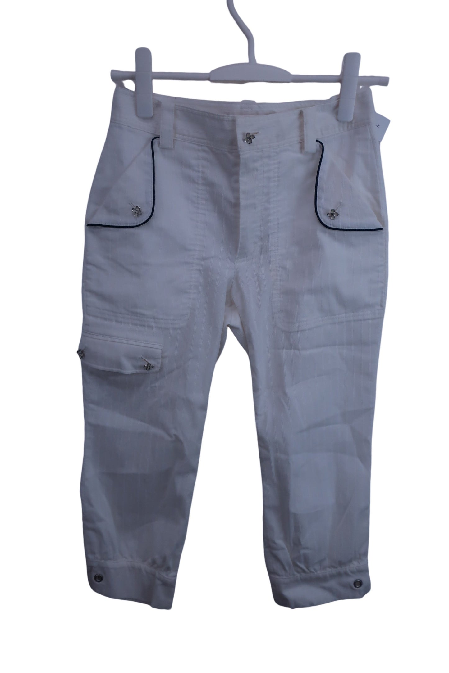 【美品】M.U SPORTS(エムユースポーツ) パンツ 白 レディース 38 ゴルフウェア 2303-0012 中古