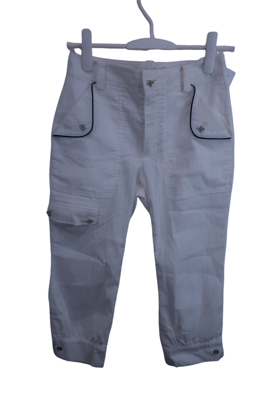 【美品】M.U SPORTS(エムユースポーツ) パンツ 白 レディース 38 ゴルフウェア 2303-0012 中古