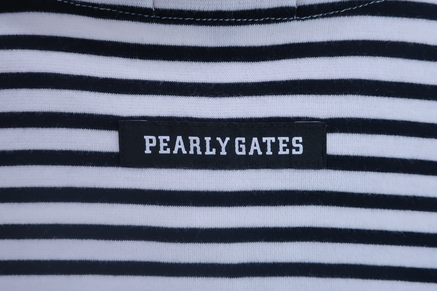 PEARLY GATES(パーリーゲイツ) ポロシャツ 白黒ボーダー オズワルド レディース 0 055-8160340 B