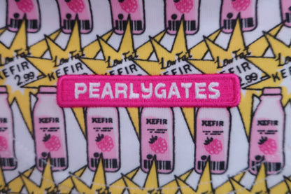 PEARLY GATES(パーリーゲイツ) ポロシャツ 黄色ピンク色ドリンク柄 レディース 0 055-8160520 A