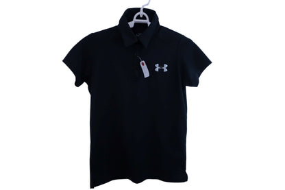 【美品】UNDER ARMOUR(アンダーアーマー) ポロシャツ 黒 レディース SM ゴルフウェア 2303-0181 中古