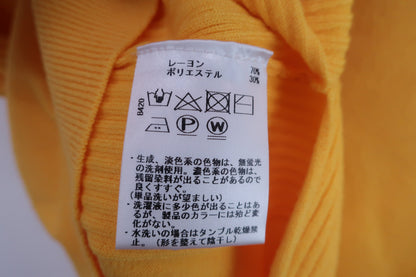 【美品】CLAIR+PLUS ノースリーブニットカットソー 黄色 レディース 38 ゴルフウェア 2303-0253 中古