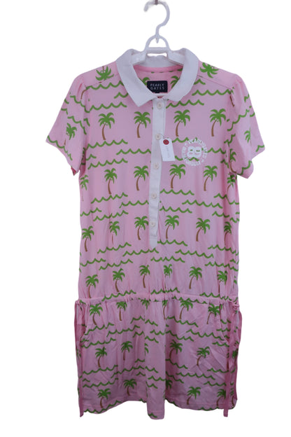 PEARLY GATES(パーリーゲイツ) ワンピース ピンクヤシの木柄 レディース 1 055-124639 ゴルフウェア 2303-0272 中古