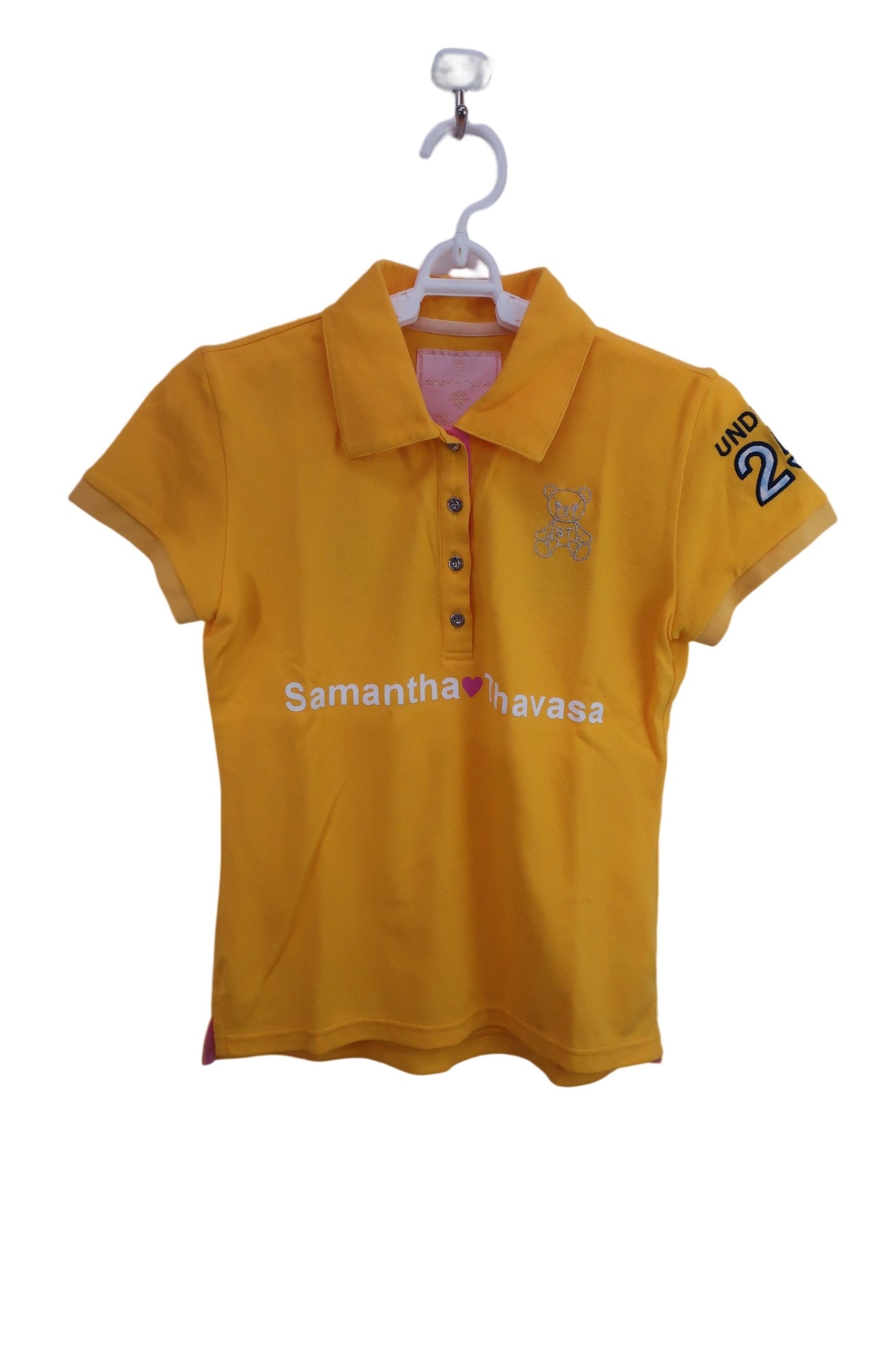 【美品】Samantha Thavasa(サマンサタバサ) ポロシャツ 黄色 レディース S ゴルフウェア 2305-0103 中古
