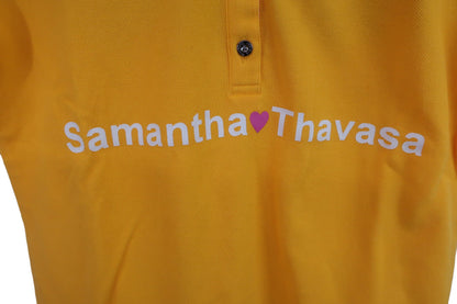 【美品】Samantha Thavasa(サマンサタバサ) ポロシャツ 黄色 レディース S ゴルフウェア 2305-0103 中古