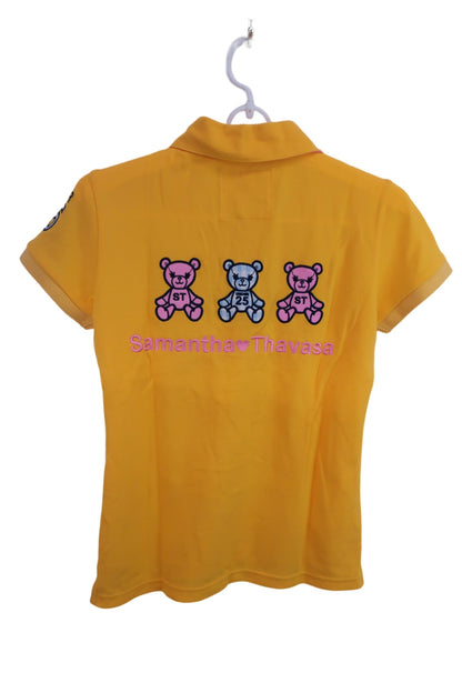【美品】Samantha Thavasa(サマンサタバサ) ポロシャツ 黄色 レディース S ゴルフウェア 2305-0103 中古