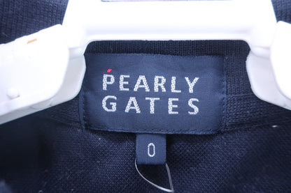 PEARLY GATES(パーリーゲイツ) ポロシャツ 黒白ニコちゃんマーク レディース 0 A