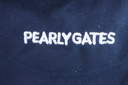 PEARLY GATES(パーリーゲイツ) ポロシャツ 黒白ニコちゃんマーク レディース 0 A