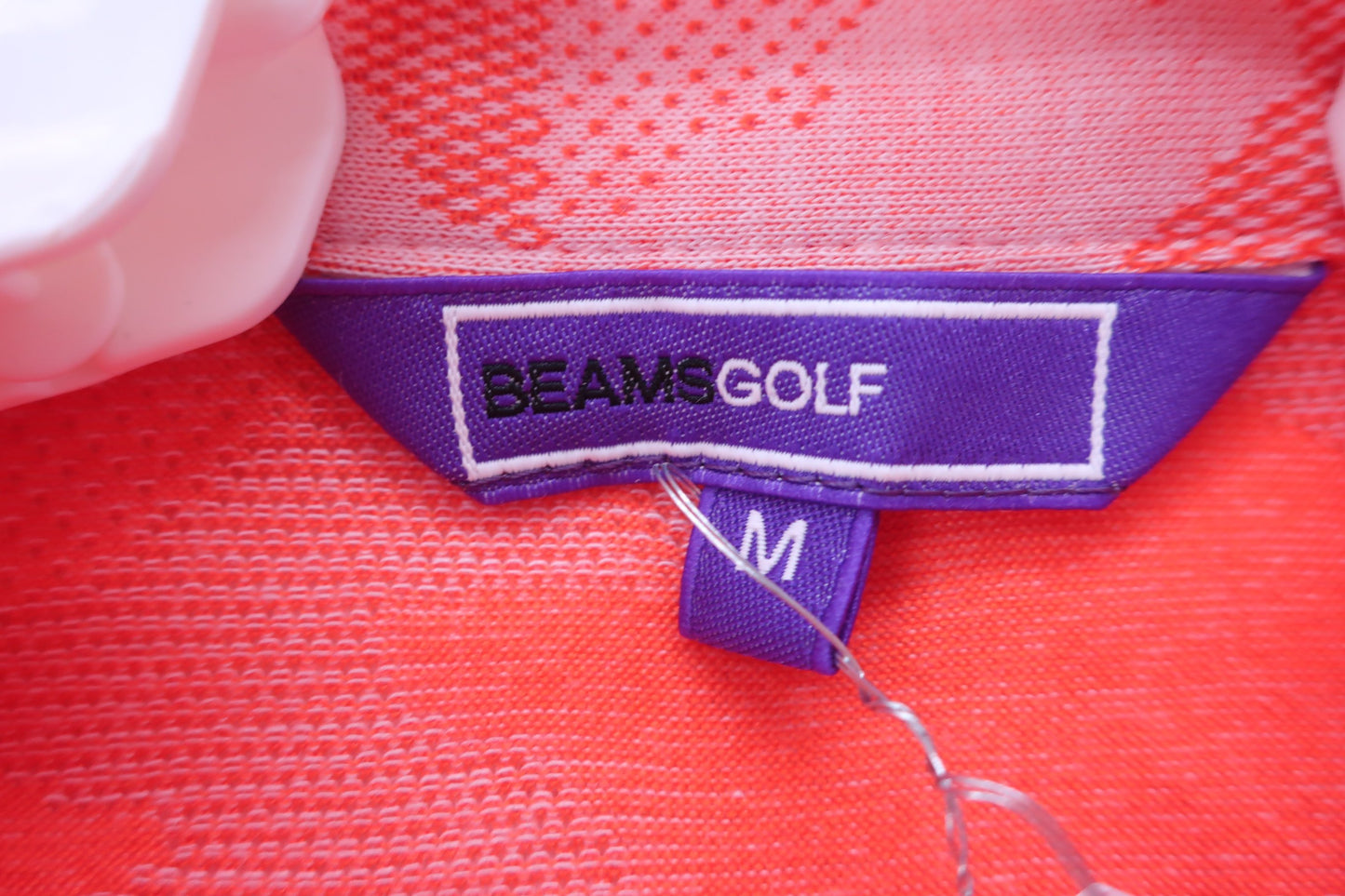 BEAMS GOLF(ビームスゴルフ) ノースリーブポロシャツ オレンジカモフラ柄 レディース M A