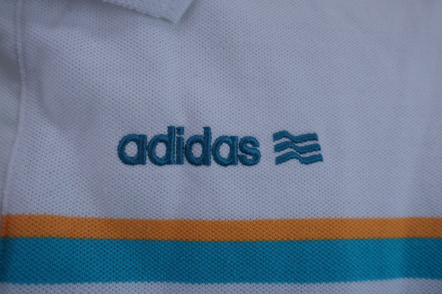 【美品】adidas(アディダス) ポロシャツ 白水色 レディース M ゴルフウェア 2306-0073 中古