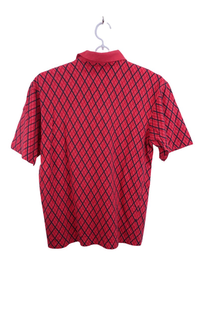 dunhill sport(ダンヒルスポーツ) ポロシャツ 赤格子柄 メンズ L B