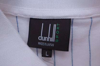 dunhill sport(ダンヒルスポーツ) ハーフジップシャツ 白青 メンズ L B