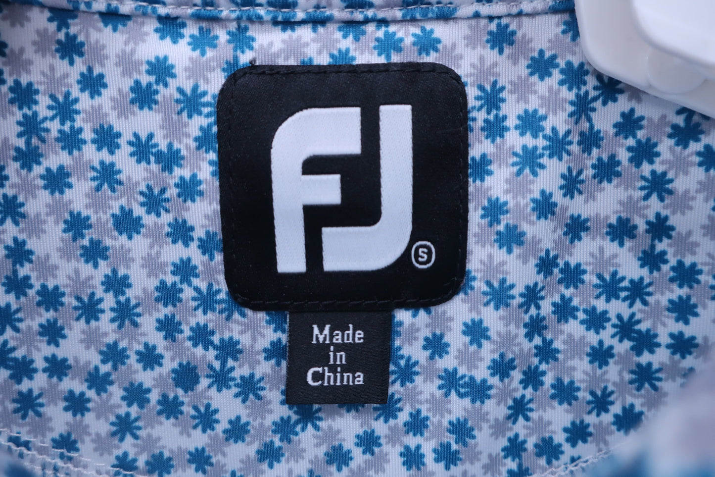 FOOTJOY(フットジョイ) ポロシャツ 青グレー総柄 メンズ S A