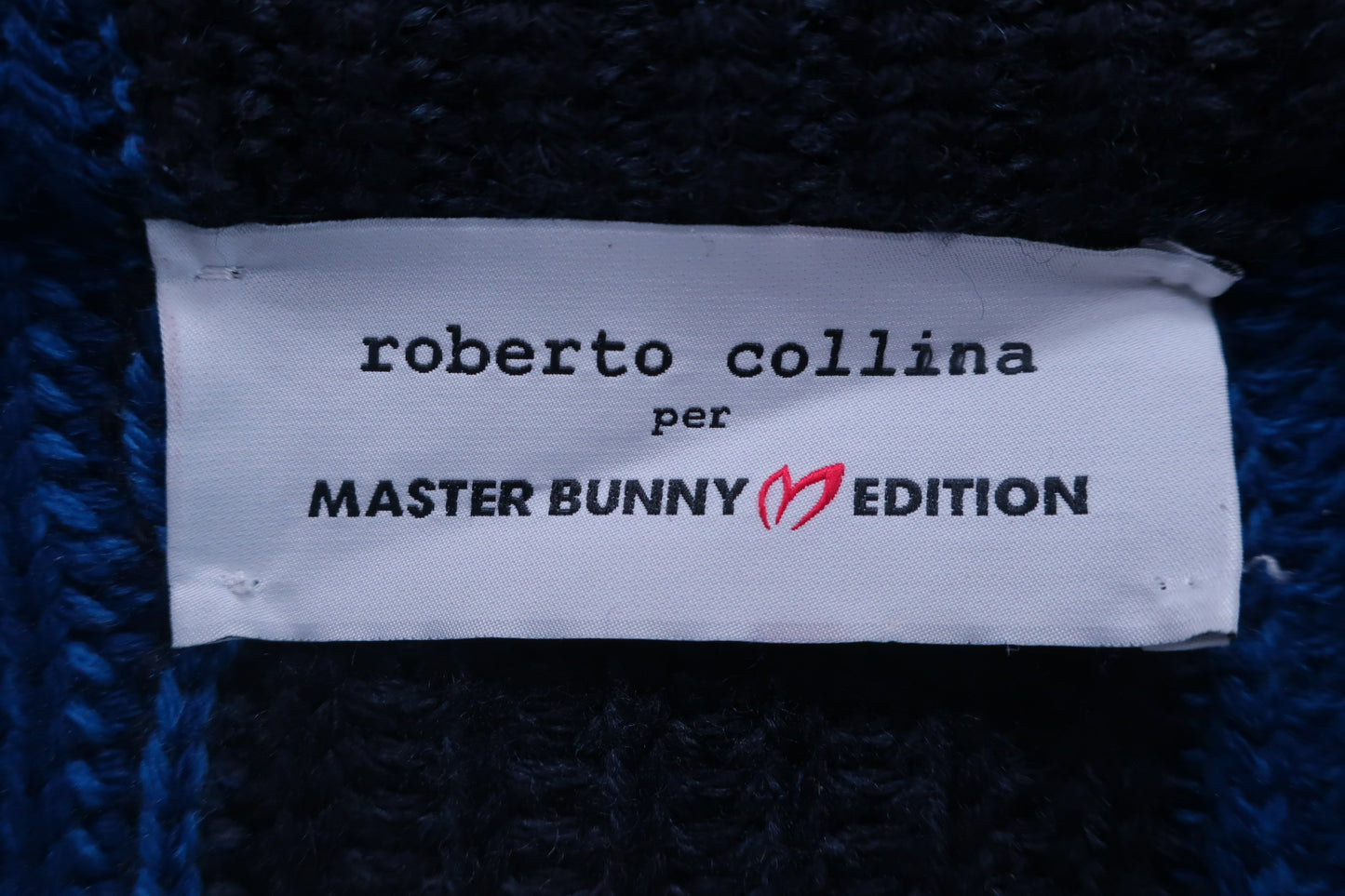 MASTER BUNNY EDITION(マスターバニーエディション) ニットブルゾン 青 メンズ 5 roberto collinaコラボ 158-8272053 B