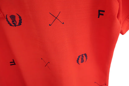【美品】FIDRA(フィドラ) ポロシャツ 橙 レディース L R211259 ゴルフウェア 2310-0294 中古