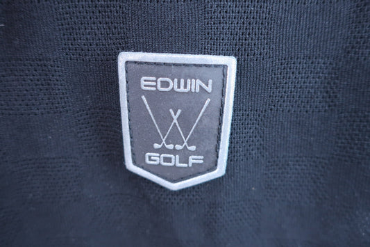 【美品】EDWIN GOLF(エドウィンゴルフ) ポロシャツ 黒 レディース S ゴルフウェア 2311-0109 中古