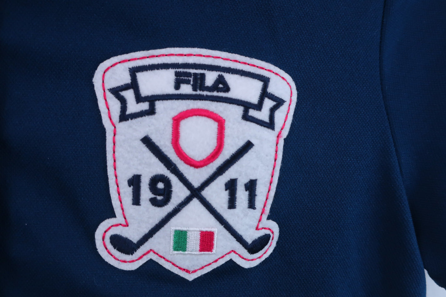 【美品】FILA GOLF(フィラゴルフ) ポロシャツ 紺 レディース M ゴルフウェア 2311-0137 中古