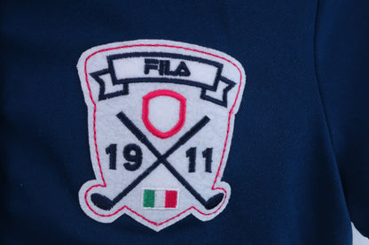 【美品】FILA GOLF(フィラゴルフ) ポロシャツ 紺 レディース M ゴルフウェア 2311-0137 中古
