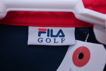 【美品】FILA GOLF(フィラゴルフ) ポロシャツ 紺 レディース M ゴルフウェア 2311-0137 中古